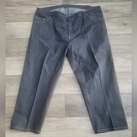 Blue Delta bespoke custom seamstress made in USA jeans grey & white stitch short - Picture 10 of 11